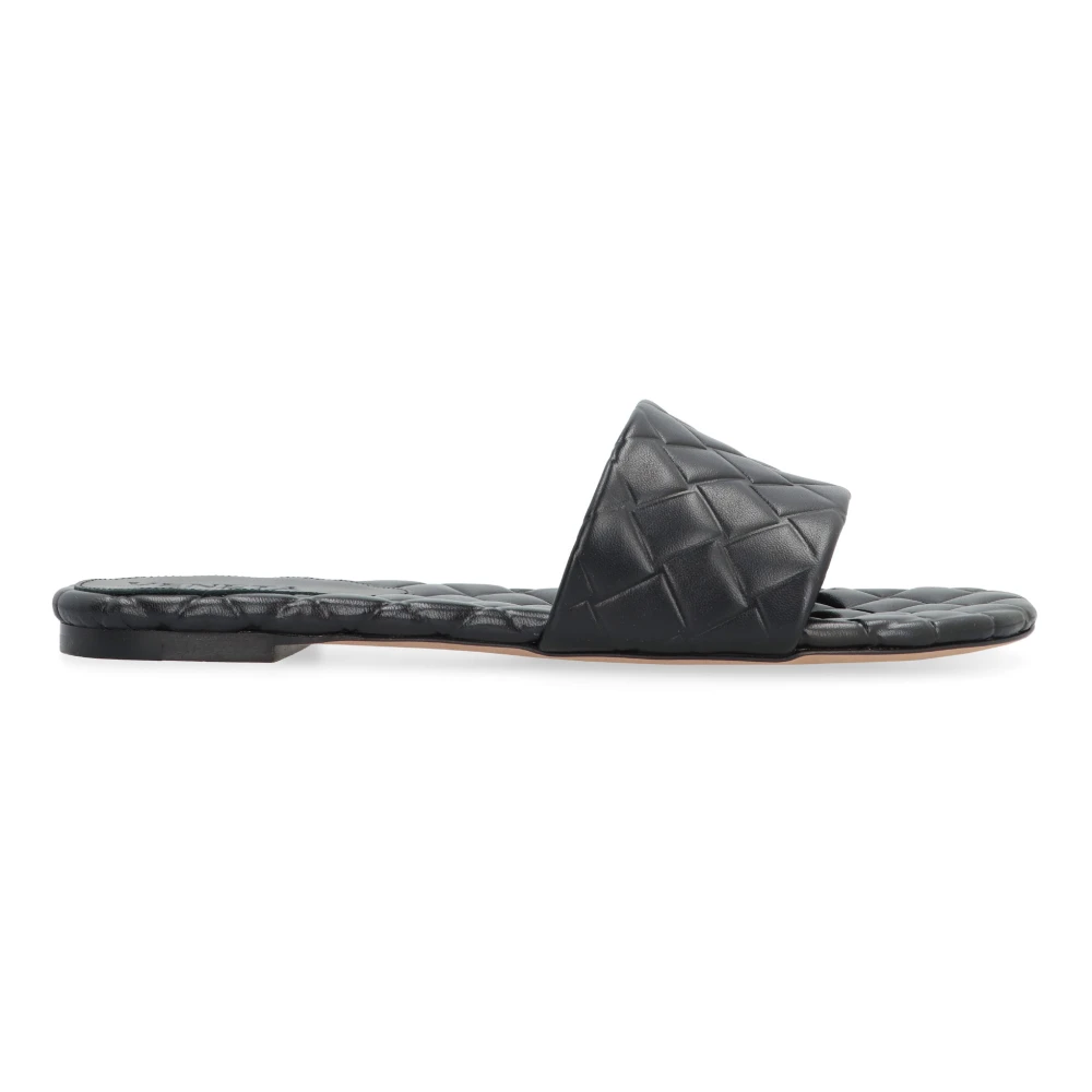 Bottega Veneta Women's Black Sliders, 4 Uk, Amy Leather Mules
