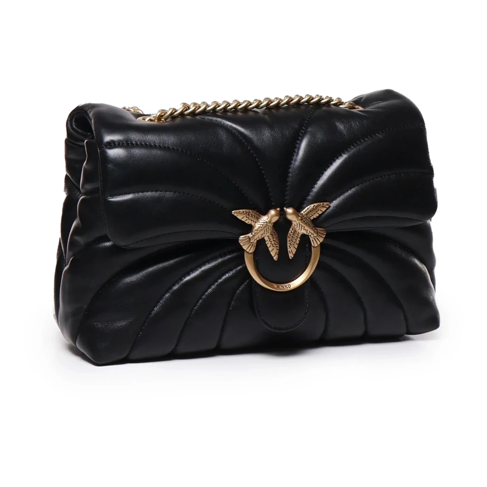 pinko Butterfly Quilt Love Puff Tas Black Dames