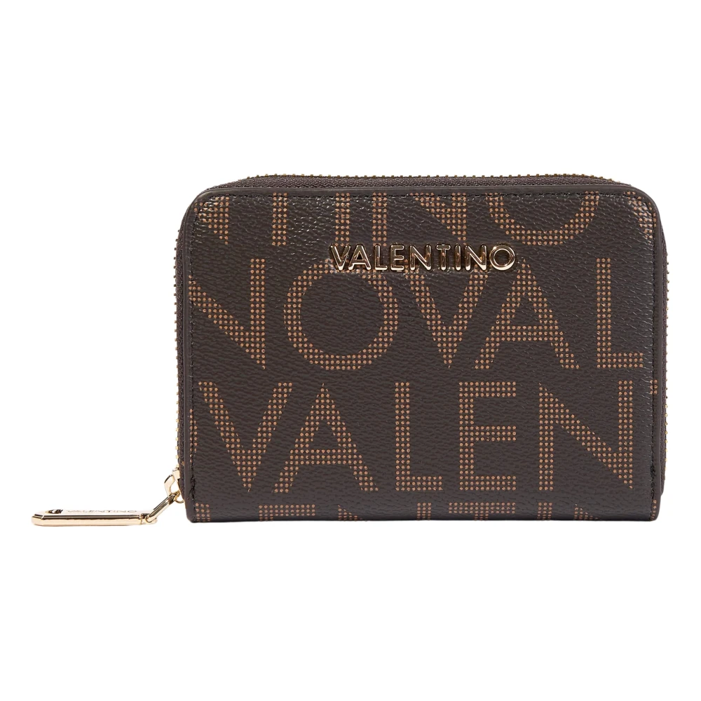 Valentino Unisex Brown Regina Re Zip Around Wallet