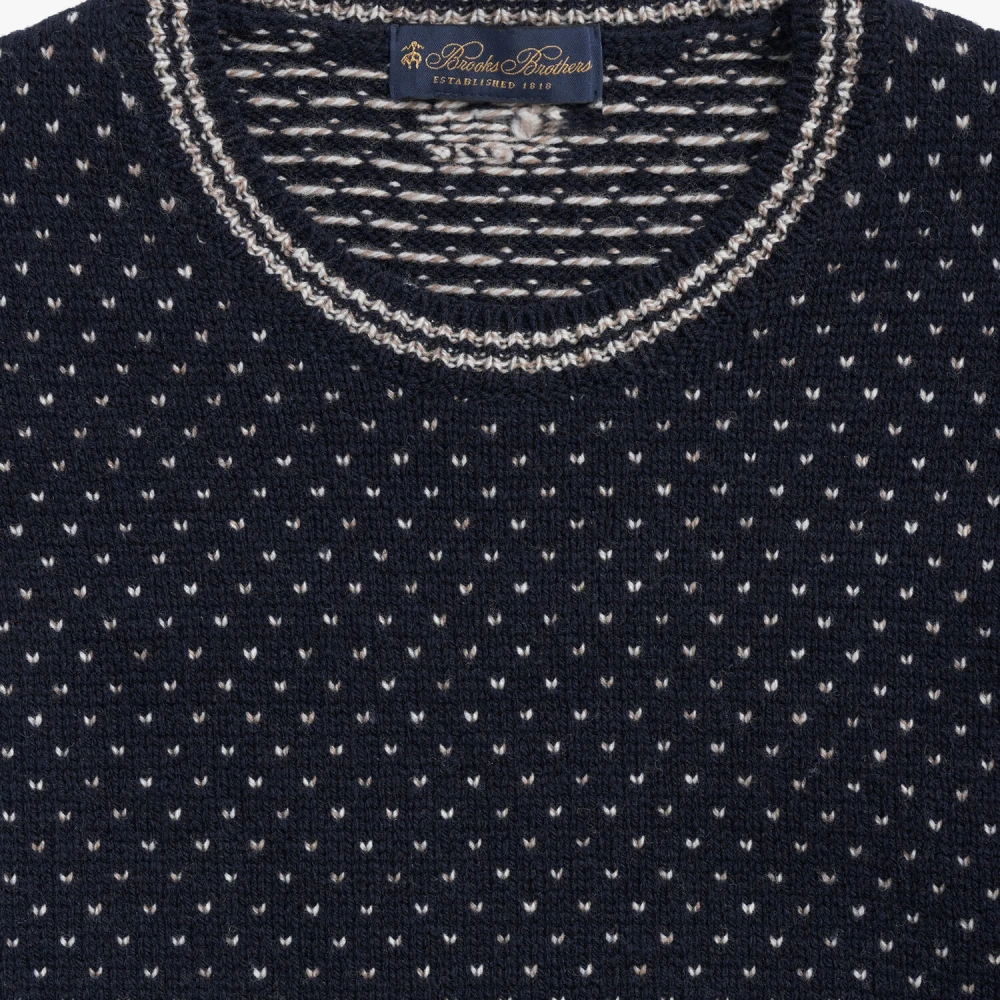 Brooks Brothers Blauwe wollen trui Blue Heren