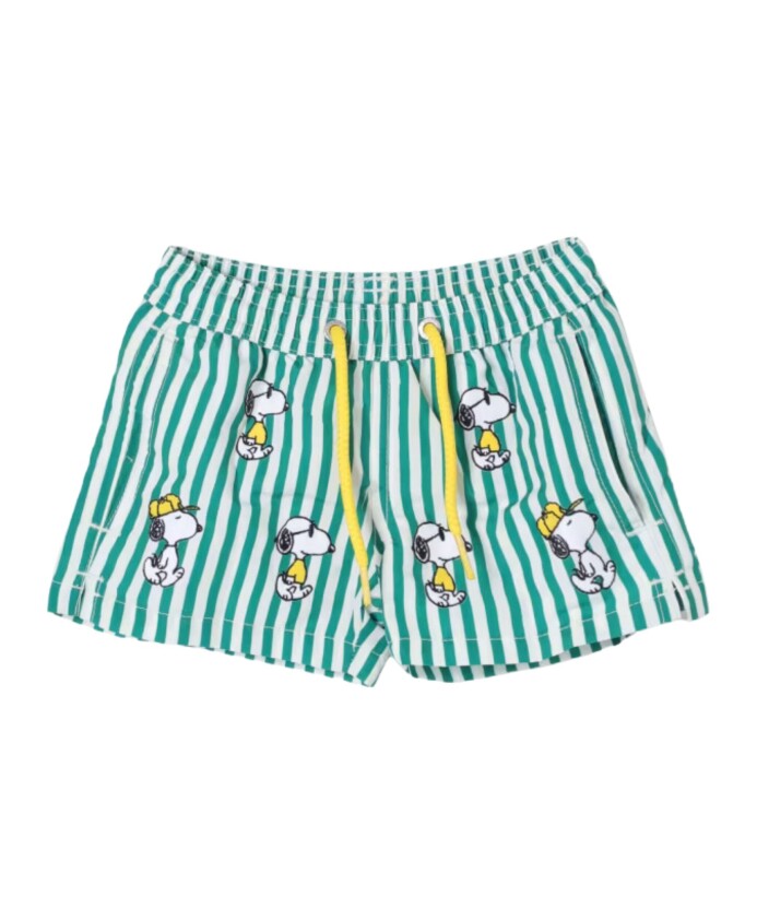 vert-raye-snoopy-maillots-de-bain-enfants