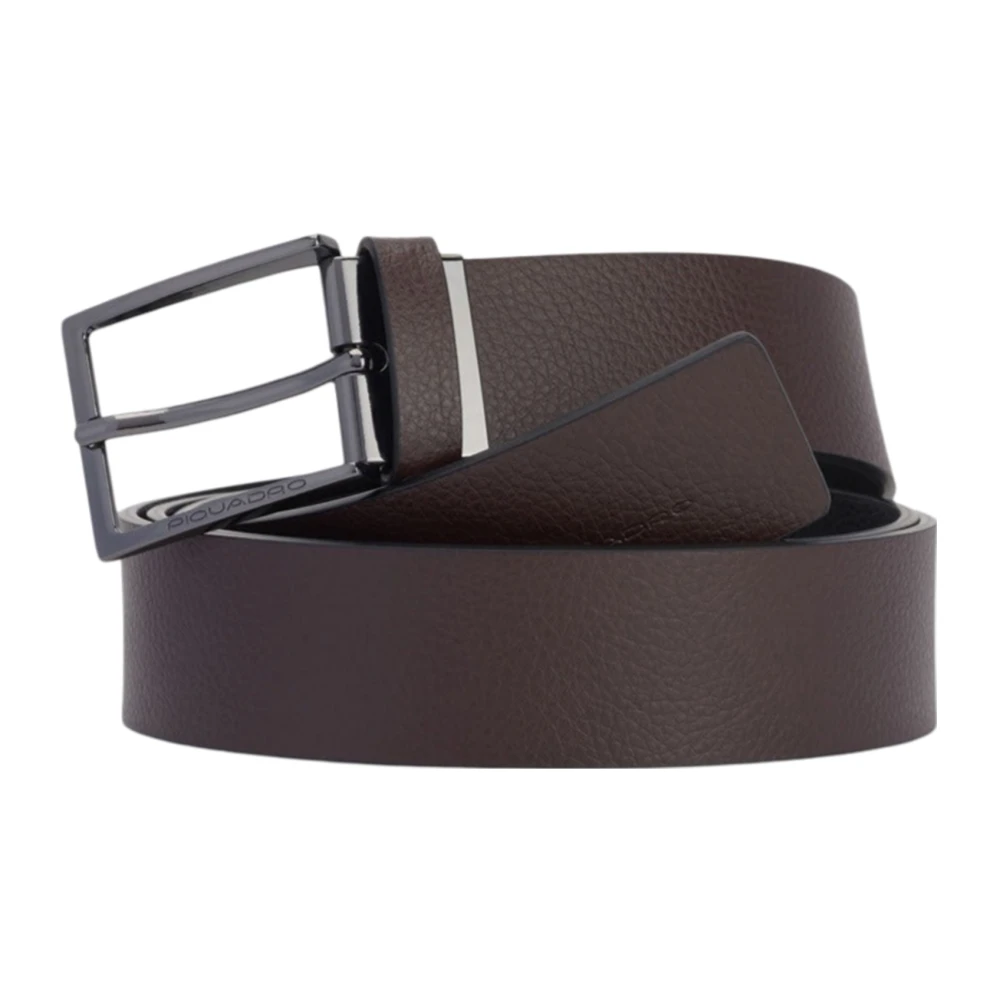 Piquadro Men's Brown Belts, One Size, Multicolored Leather Belt With Buckle