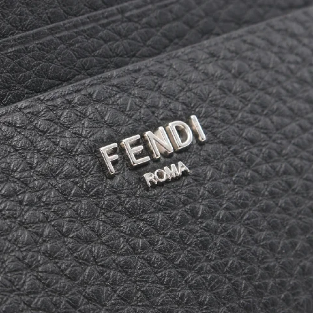 Fendi Vintage Pre-owned Leather wallets Black Dames