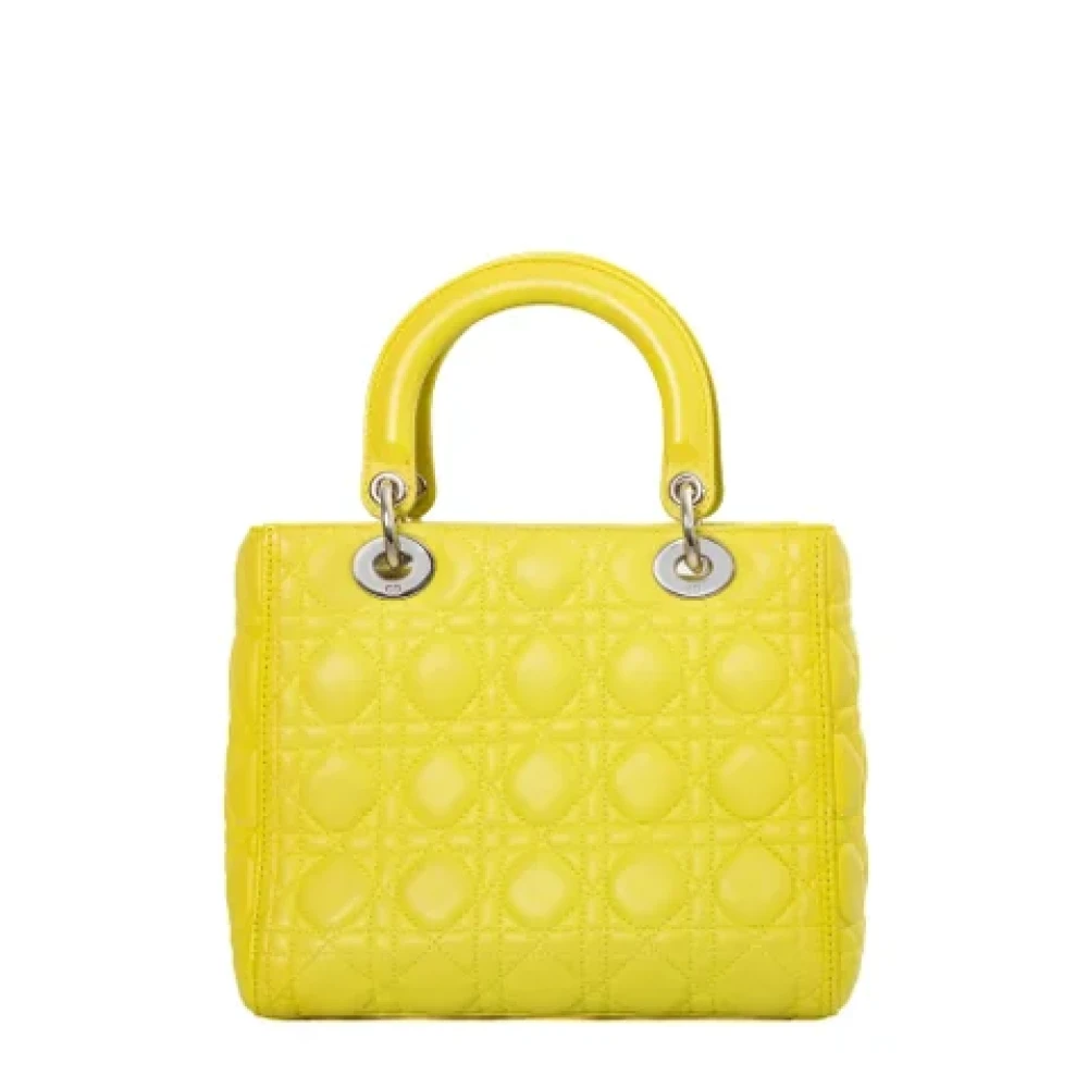 Dior Vintage Pre-owned Leather dior-bags Yellow Dames