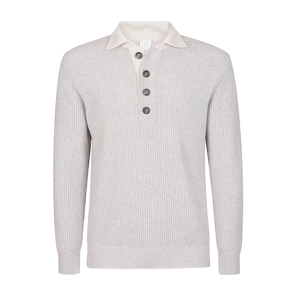 Eleventy Kasjmier Polo Met Lange Mouwen Gray Heren