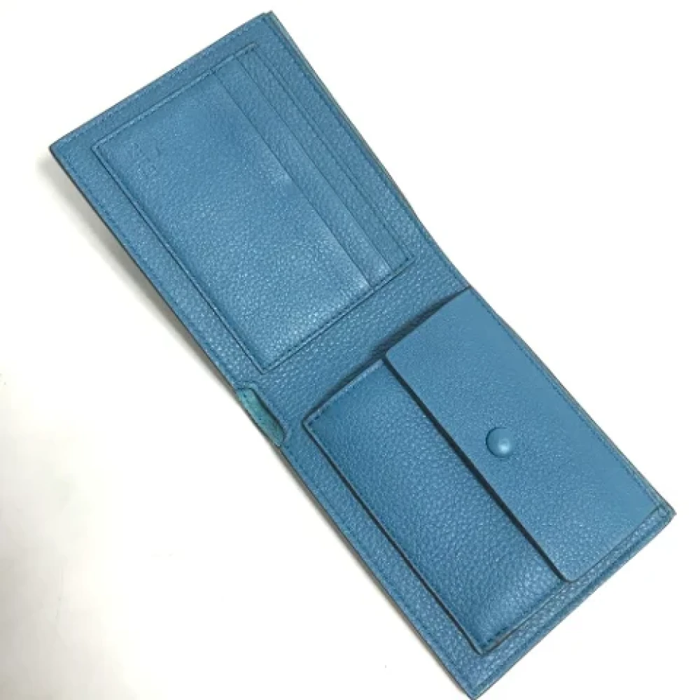 Gucci Vintage Pre-owned Leather wallets Blue Heren