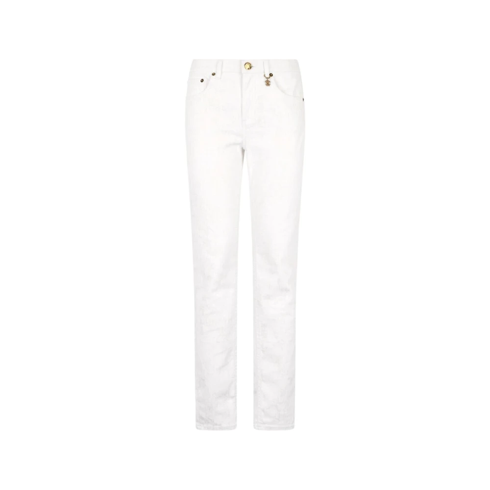 Roberto Cavalli White Modern Slim Fit Denim Trousers - Female - Slim Fit Jeans - Xl - Jeans