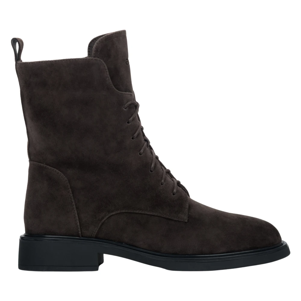 Estro Vrouw Bruin Schoenen Dames, 39 Eu, Leer, Velours Winter Enkellaarsjes
