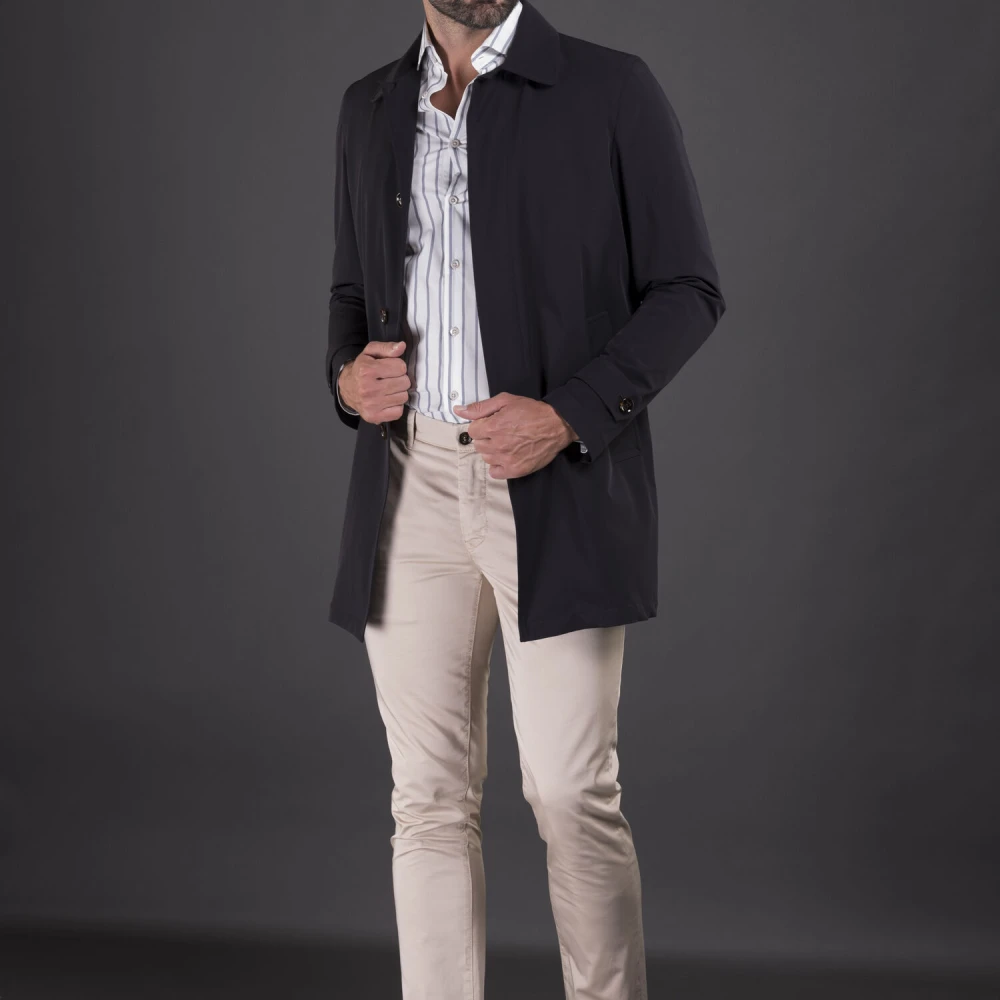 Moorer Elegante Acqua Line Jas Hoes Blue Heren