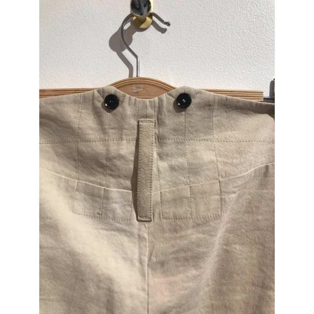 Burberry Vintage Pre-owned Fabric bottoms Beige Dames