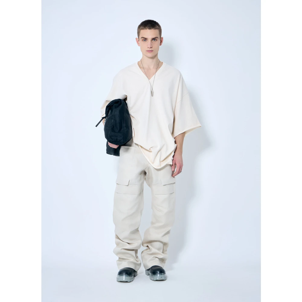 Rick Owens Structured Cargo Pants Beige Heren