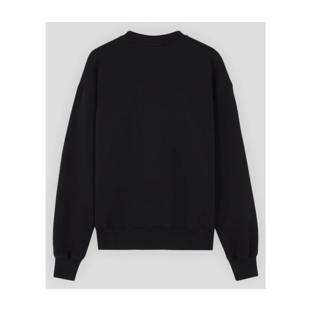 Maison Kitsuné Vos Katoenen Sweatshirt Black Dames