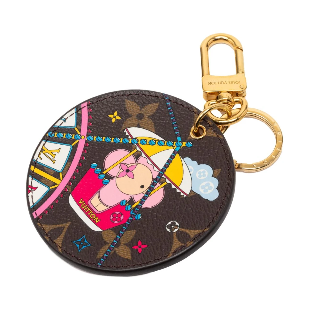 Louis Vuitton Vintage Women's Brown Pre-Owned Round Leather Charm