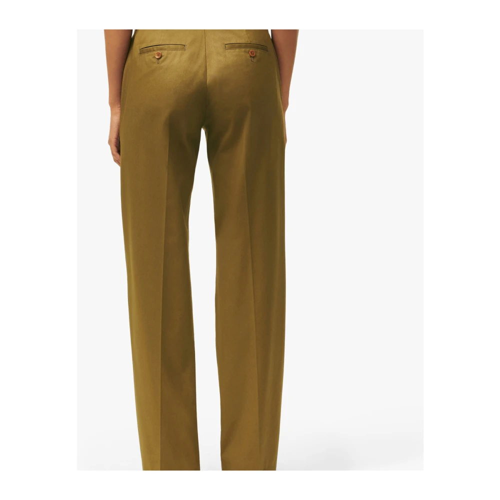 Brooks Brothers Wide-Leg Advantage Chino Broek Green Dames