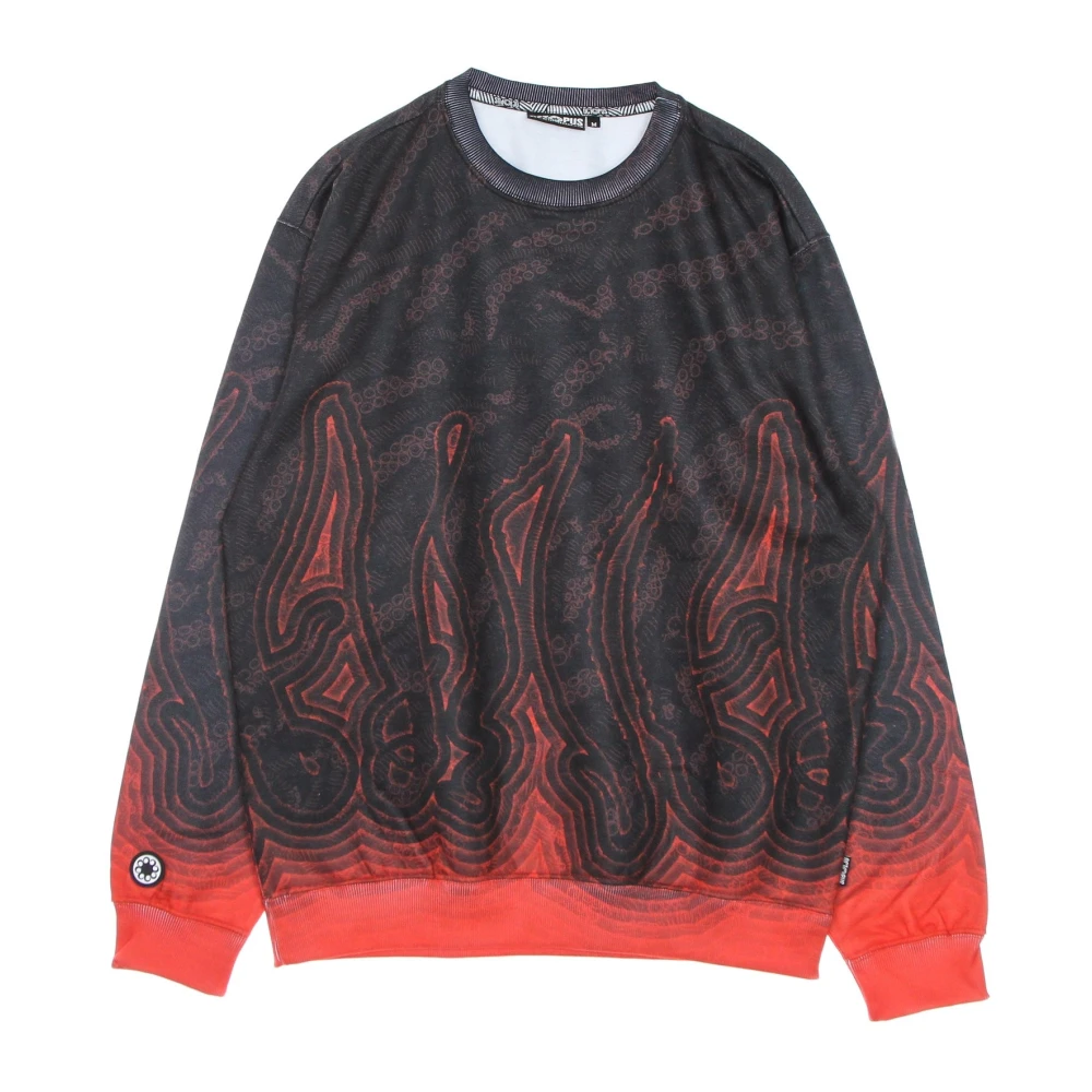 Octopus Men's Multicolor Sweatshirts, Xl, All Over Print Crewneck Sweatshirt