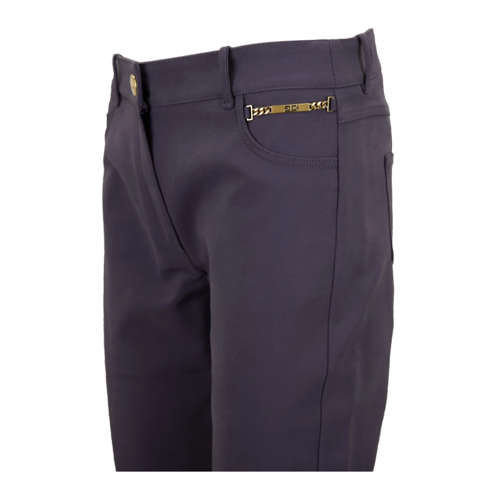 Elisabetta Franchi Rits Knoop Damesbroek Purple Dames