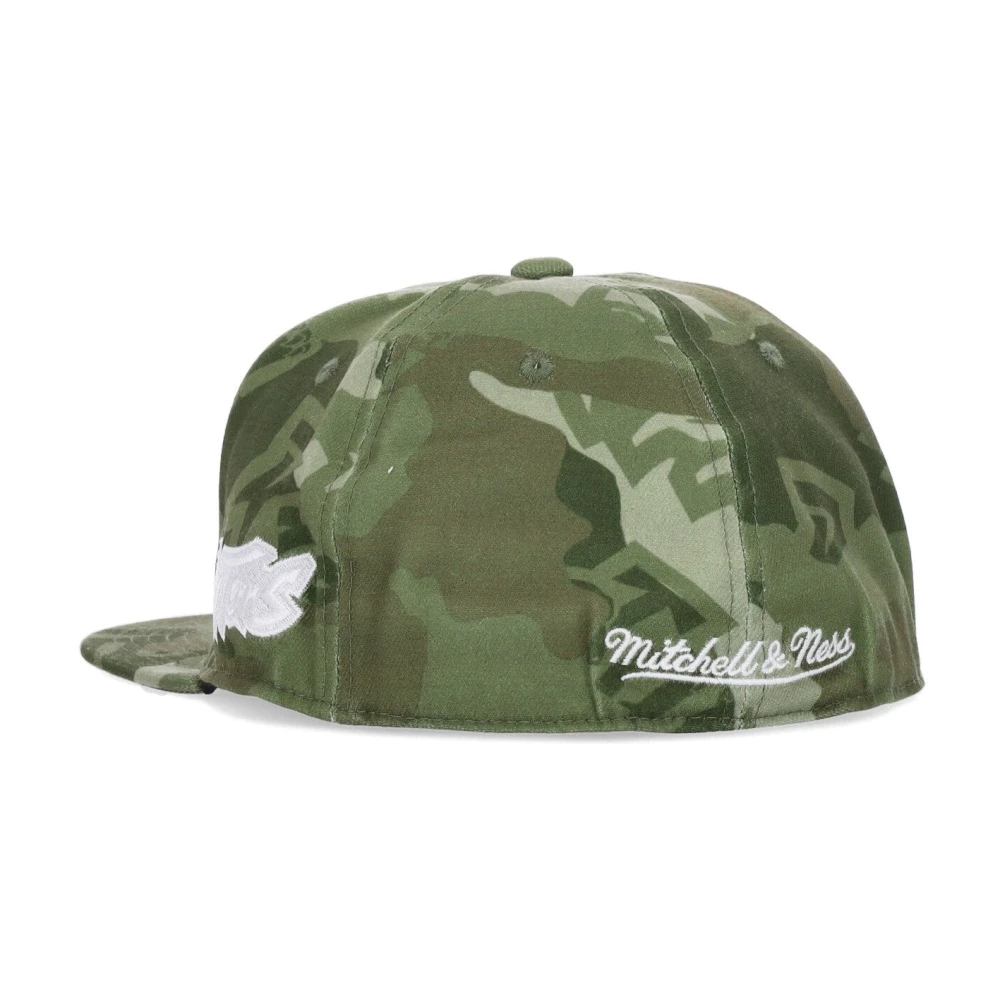 Mitchell & Ness NBA Tonal Camo Stretch Cap Green Heren