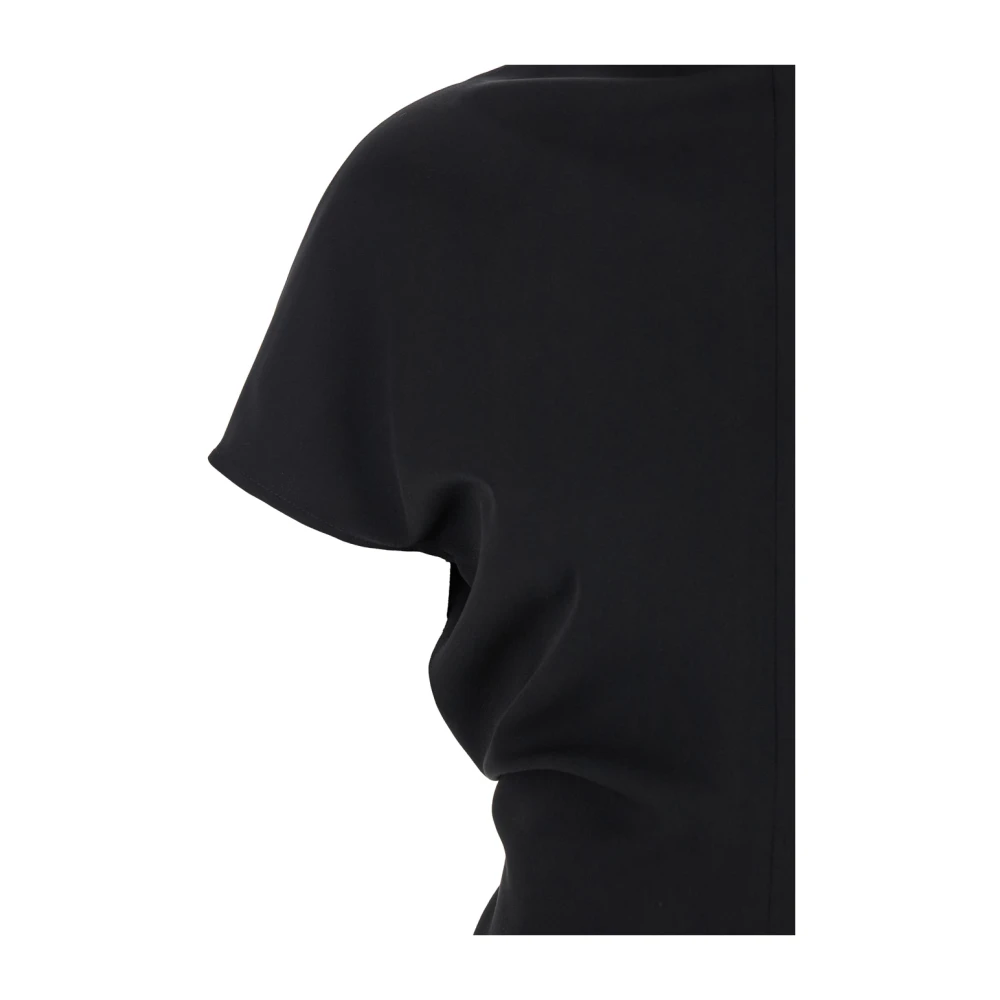 Plain Units Zwarte Hoge Nek Cady Jurk Black Dames