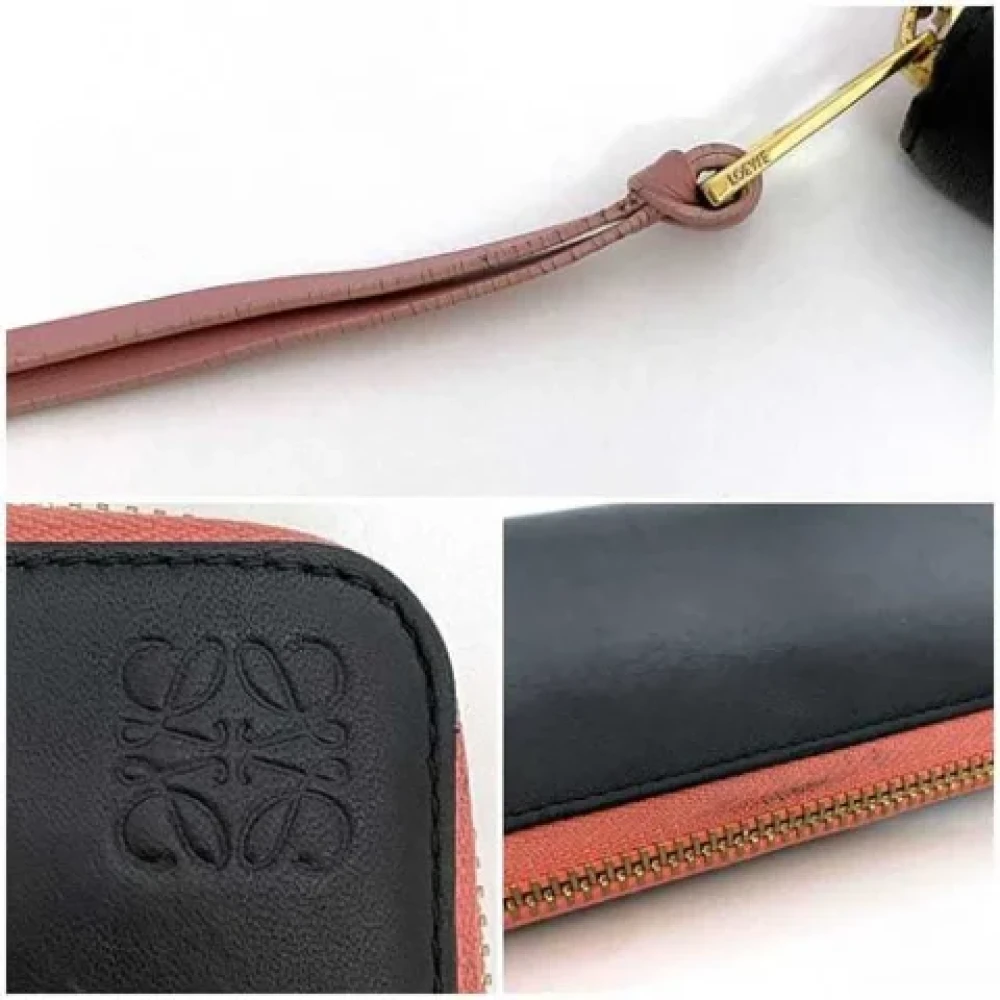 Loewe Pre-owned Leather wallets Black Dames
