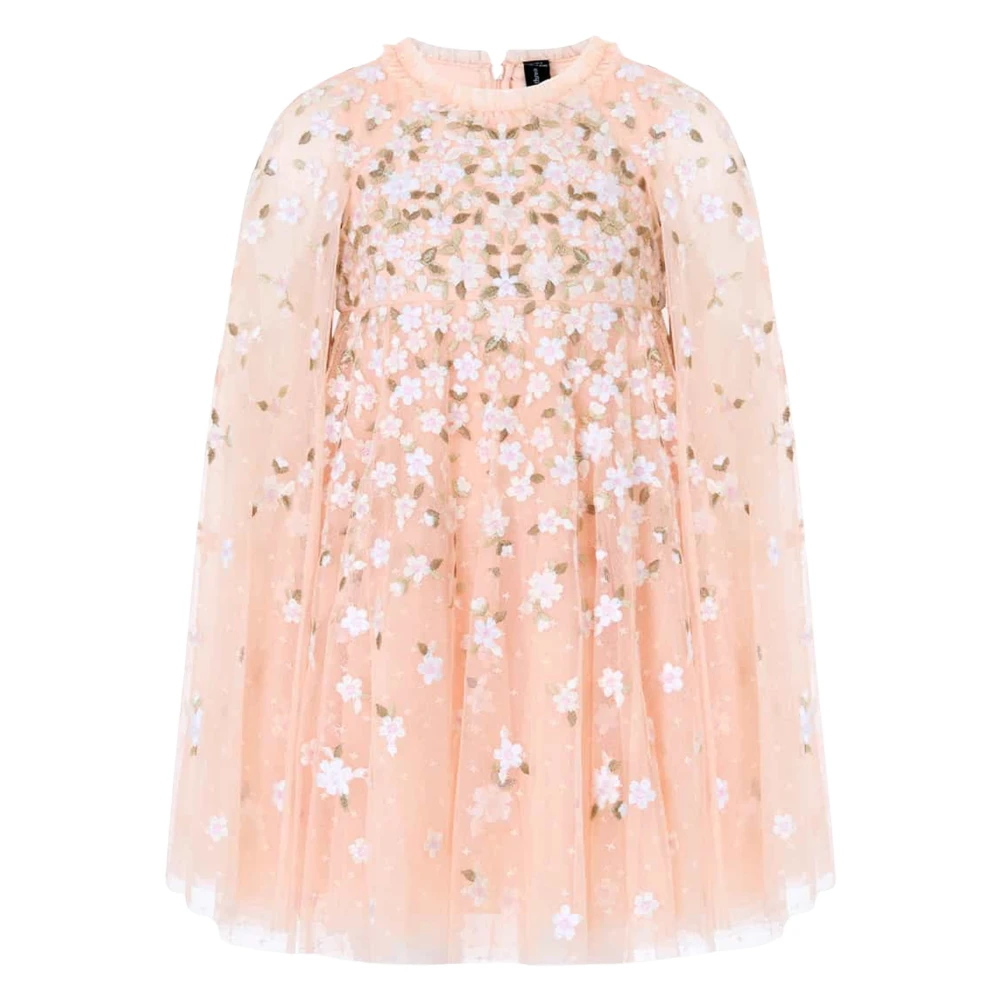 Needle & Thread Camellia Ditsy Cape Dress - Unisex - Kids Occasion Wear - Pink - 6 Y | 116 Cm - Kids