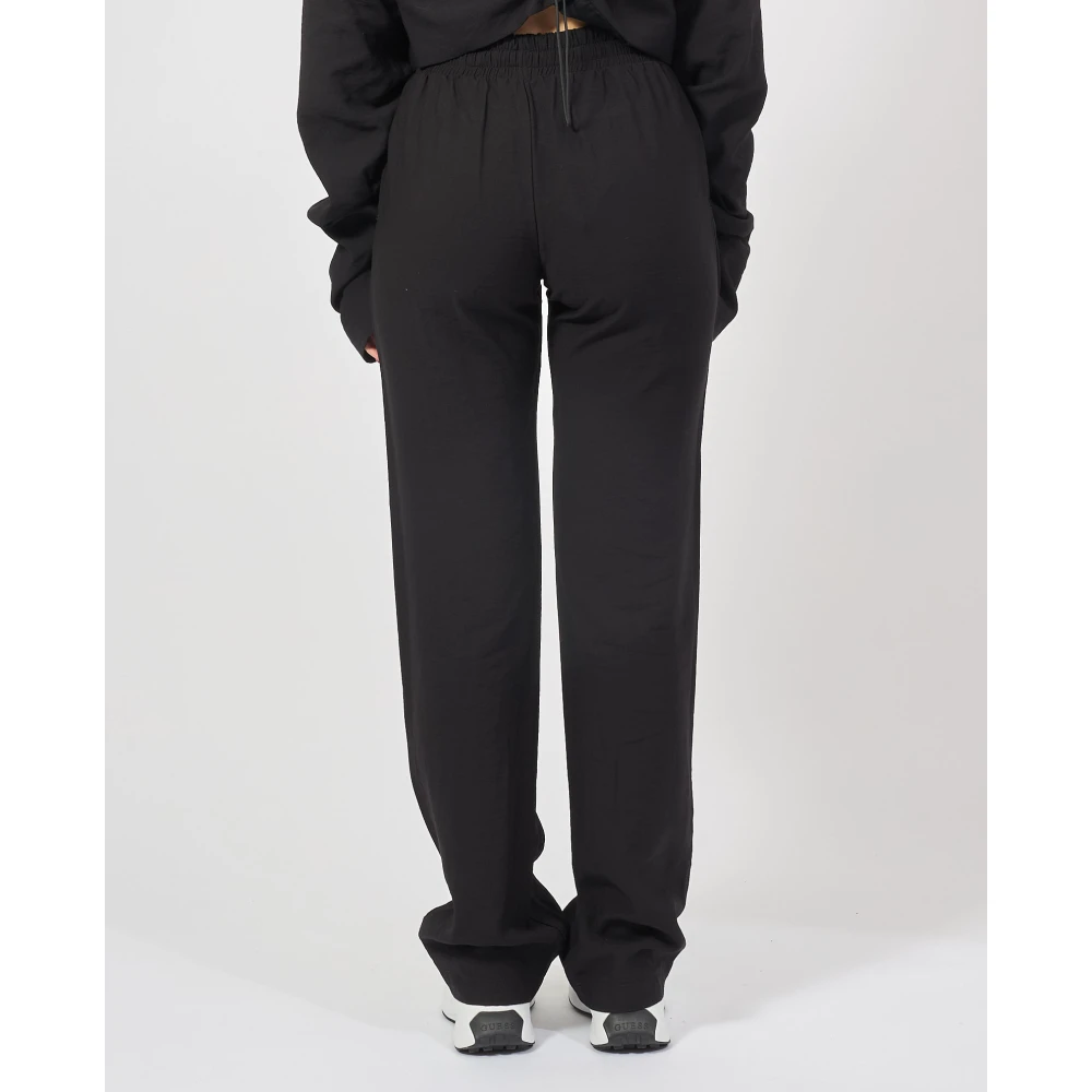 Gaëlle Paris Zwarte broek met elastische taille Black Dames