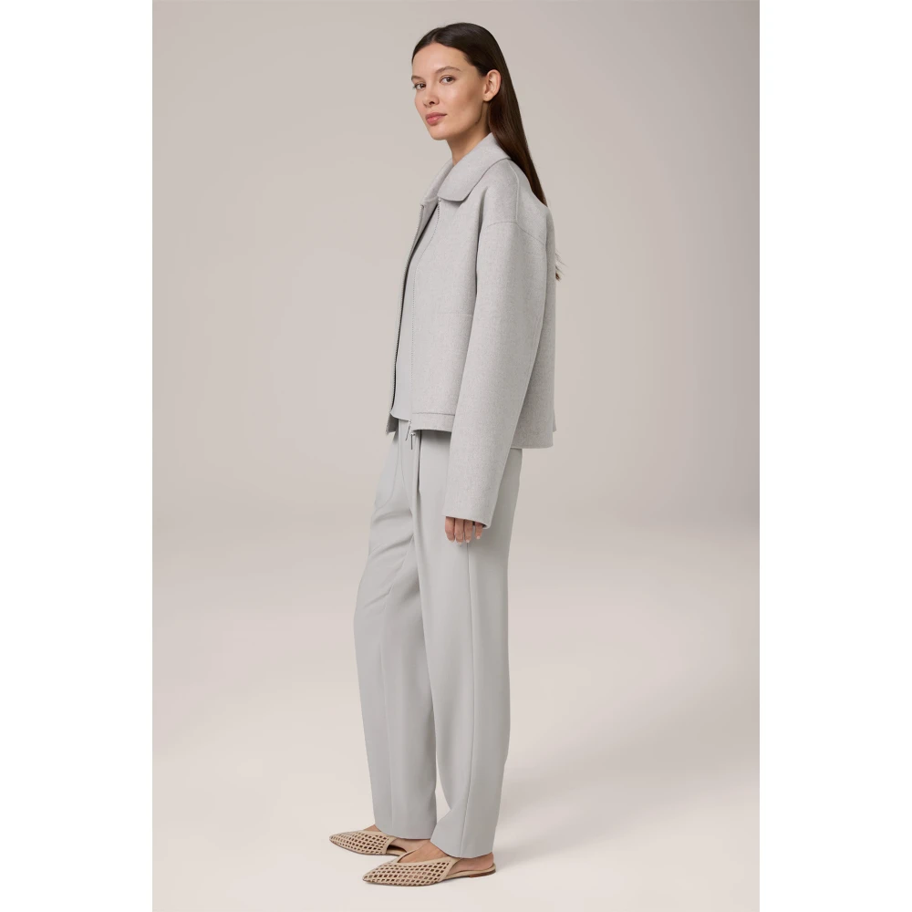 Windsor Doubleface Jack met Hemdkraag in Grijs Gray Dames