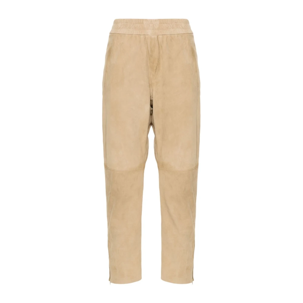 Golden Goose Suede Broek voor Stijlvolle Look Yellow Dames