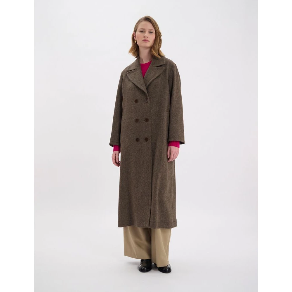 Ines De La Fressange Paris Denise Coat Brown Dames