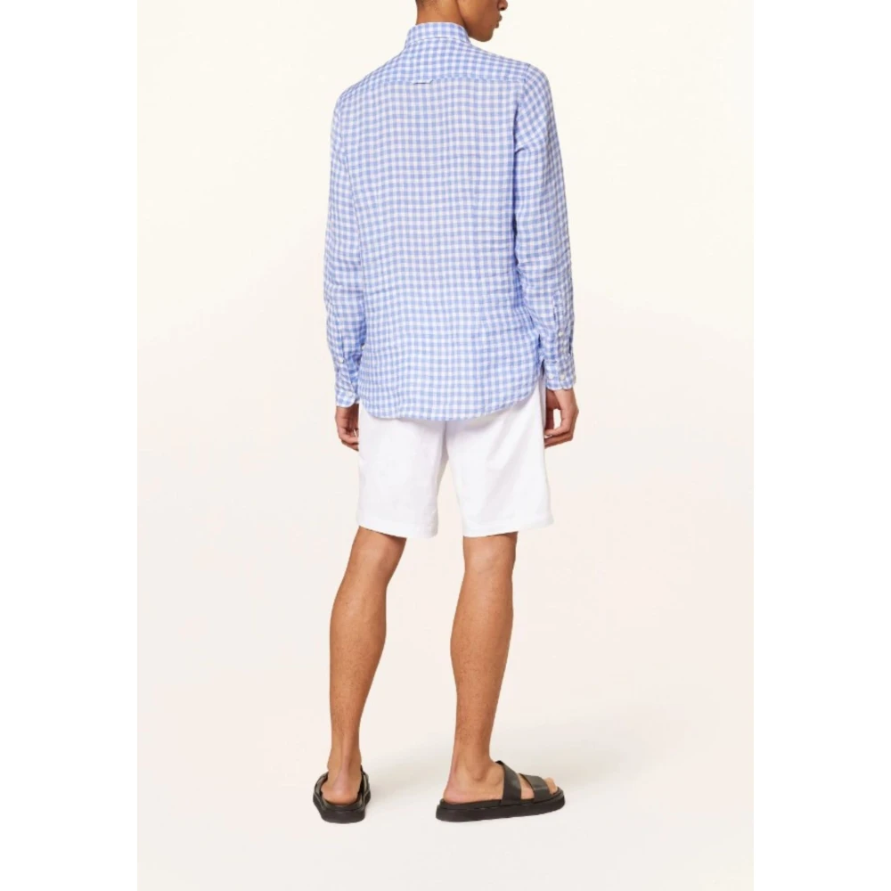Tommy Hilfiger Linnen Gingham Overhemd Blue Heren