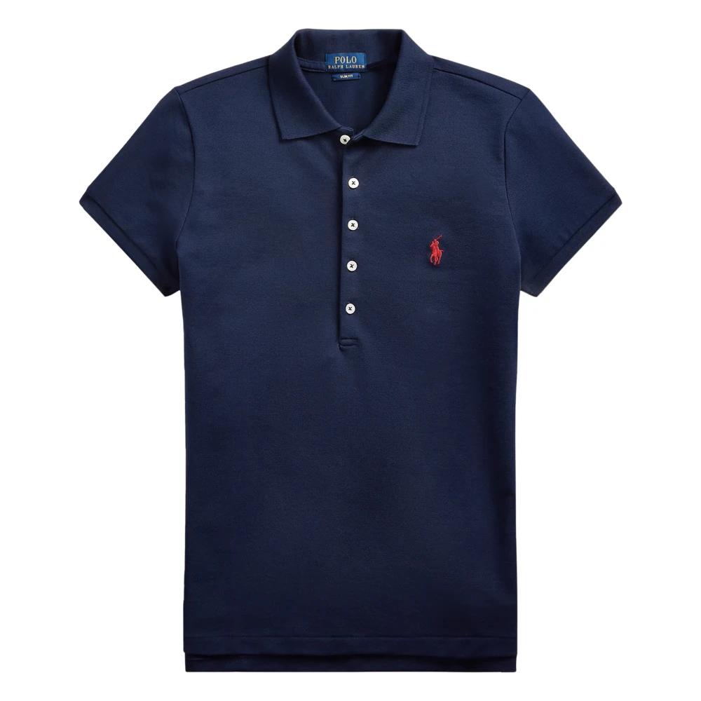 Polo Ralph Lauren Blå 30/1 Stretch Mesh Pikétröja