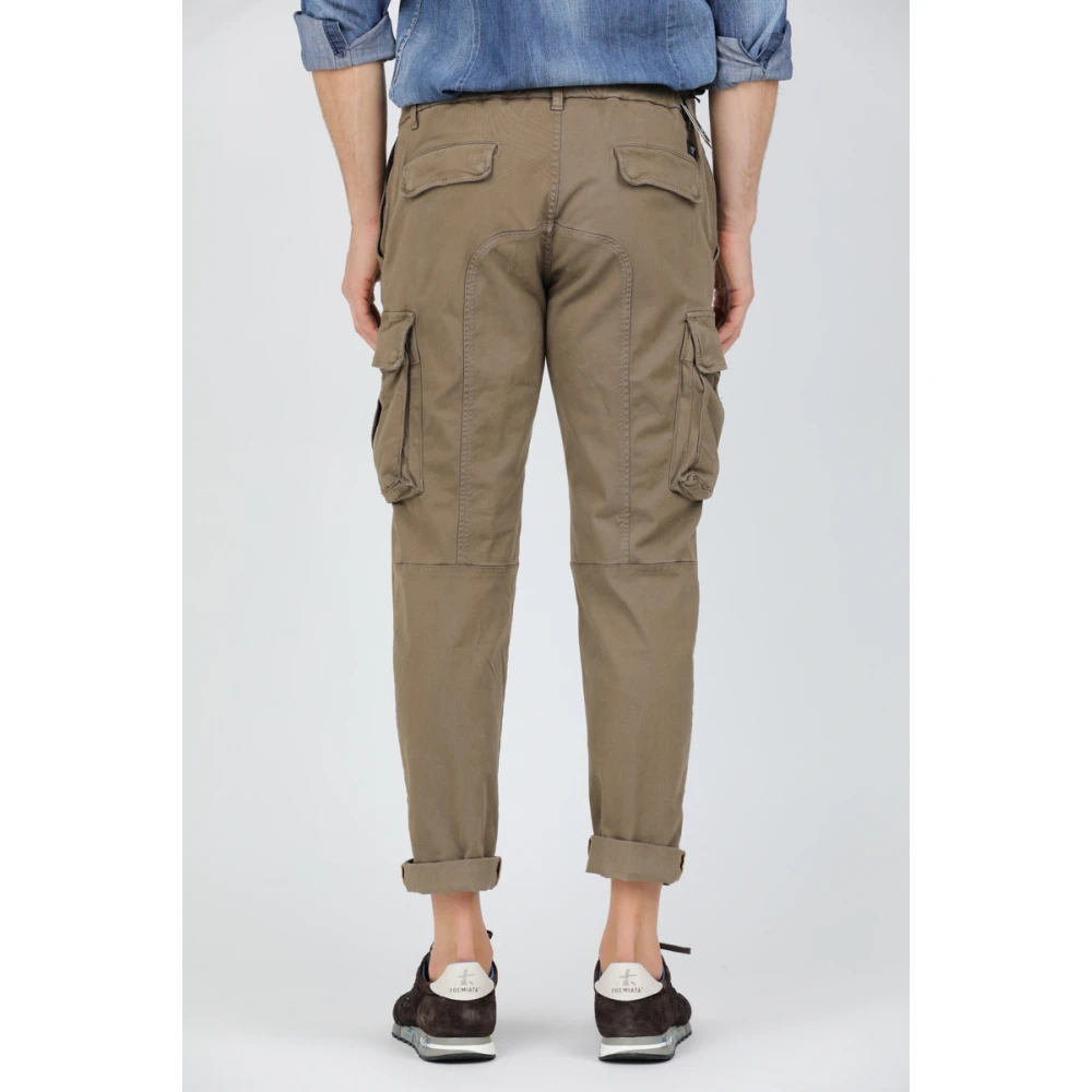 Mason's Cargo Bouclé Broek met Verstelbare Riem Green Heren