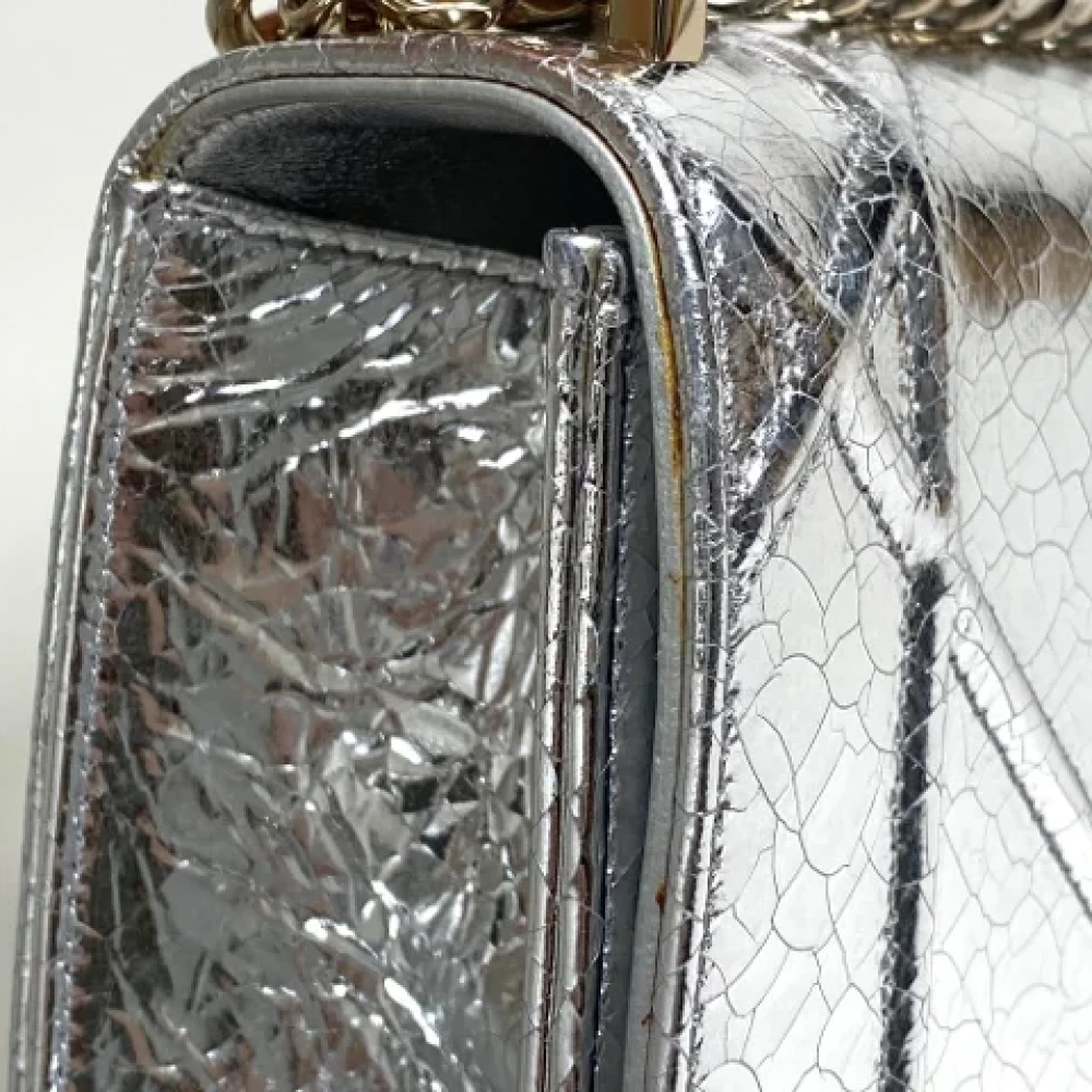 Dior Vintage Pre-owned Leather dior-bags Gray Dames