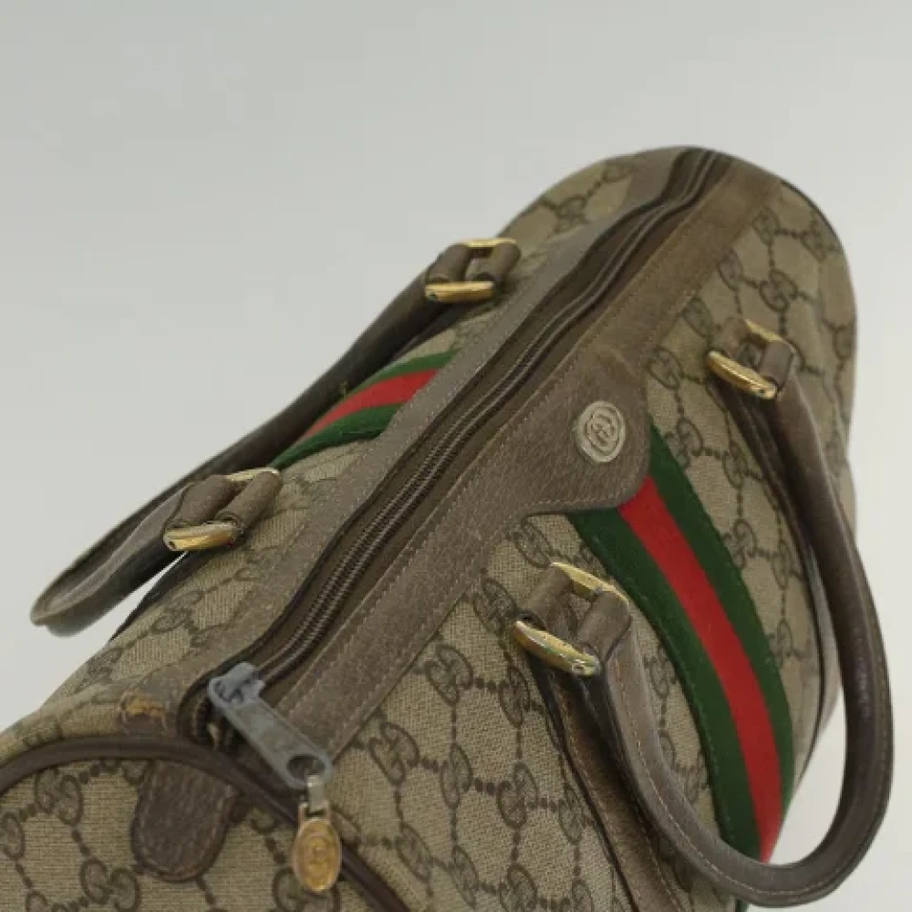 Gucci Vintage Pre-owned Canvas travel-bags Beige Dames