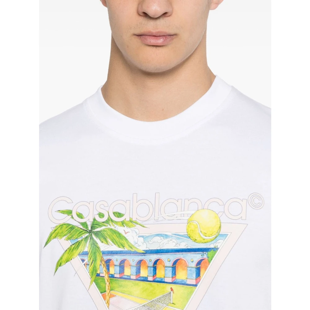 Casablanca Tennis Club Icon T-shirt White Heren