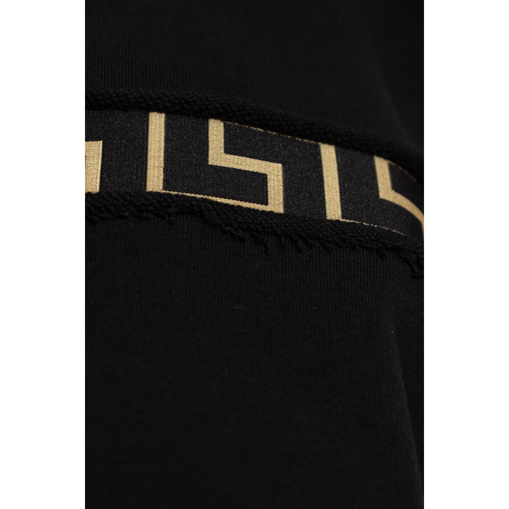 Versace Korte oversized sweatshirt Black Dames