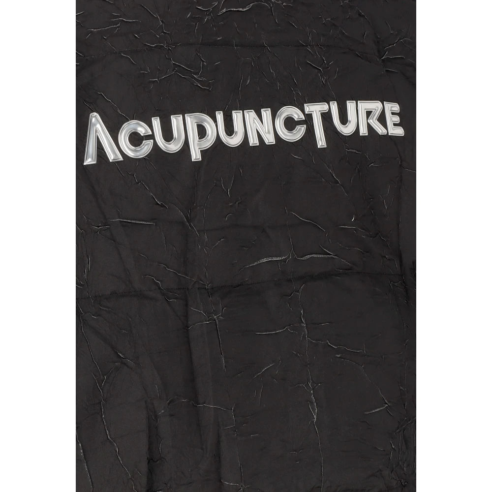 Acupuncture Zwarte donsjas met hoge kraag Black Heren