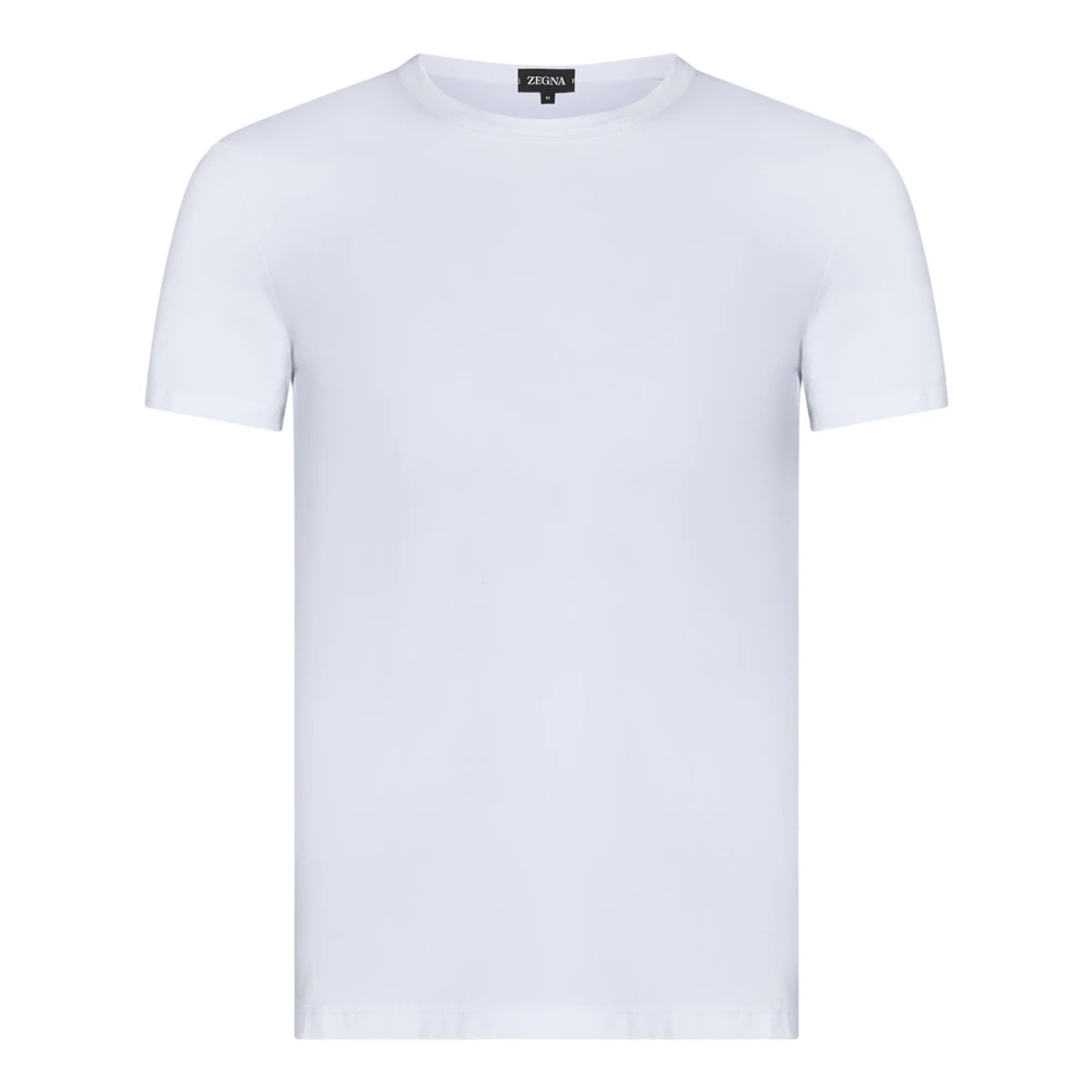 Ermenegildo Zegna Witte Crewneck T-shirt en Polo White Heren