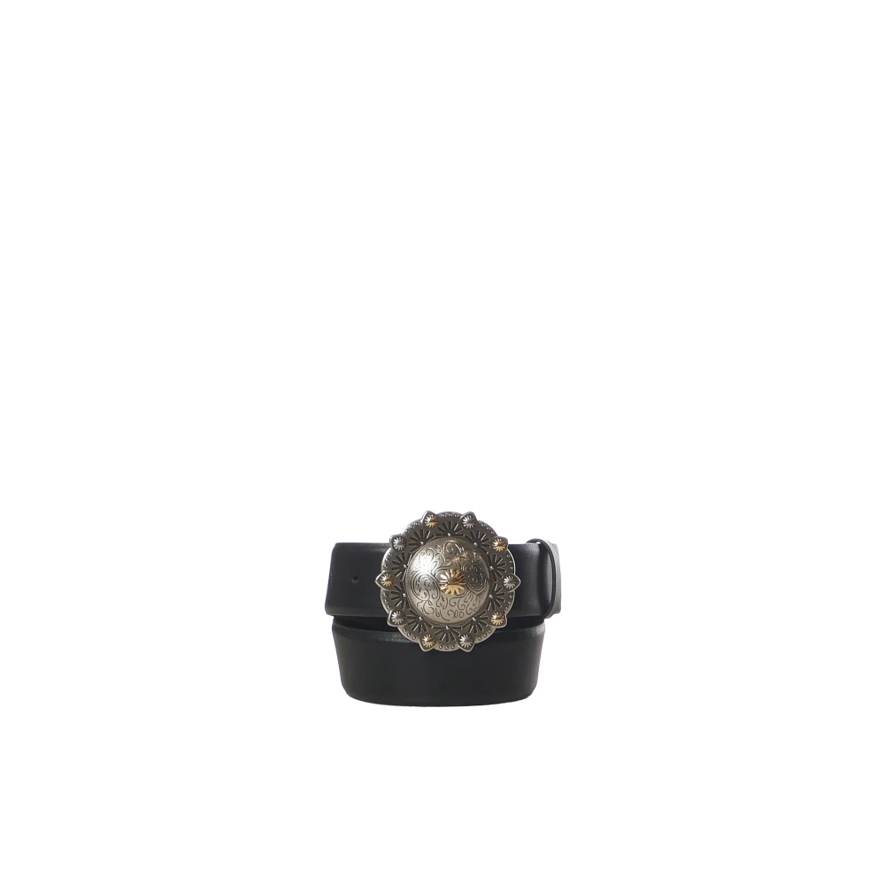 Pinko Women's Black Leather Belt - Belts - Xs - Accessories