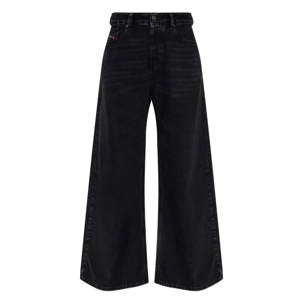 Diesel Vrouw Zwart Jeans Dames, W29, Wide Jeans