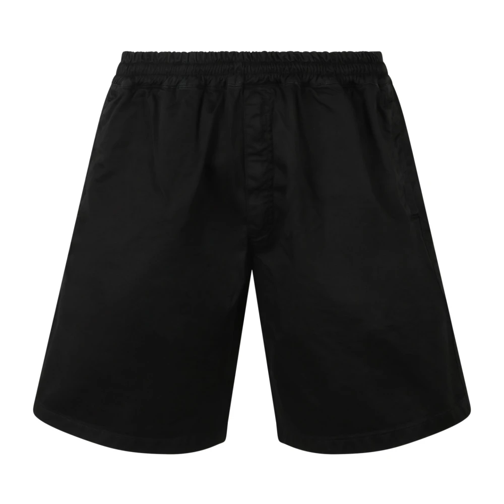 14 Bros Katoenen Twill Bermuda Shorts Black Heren