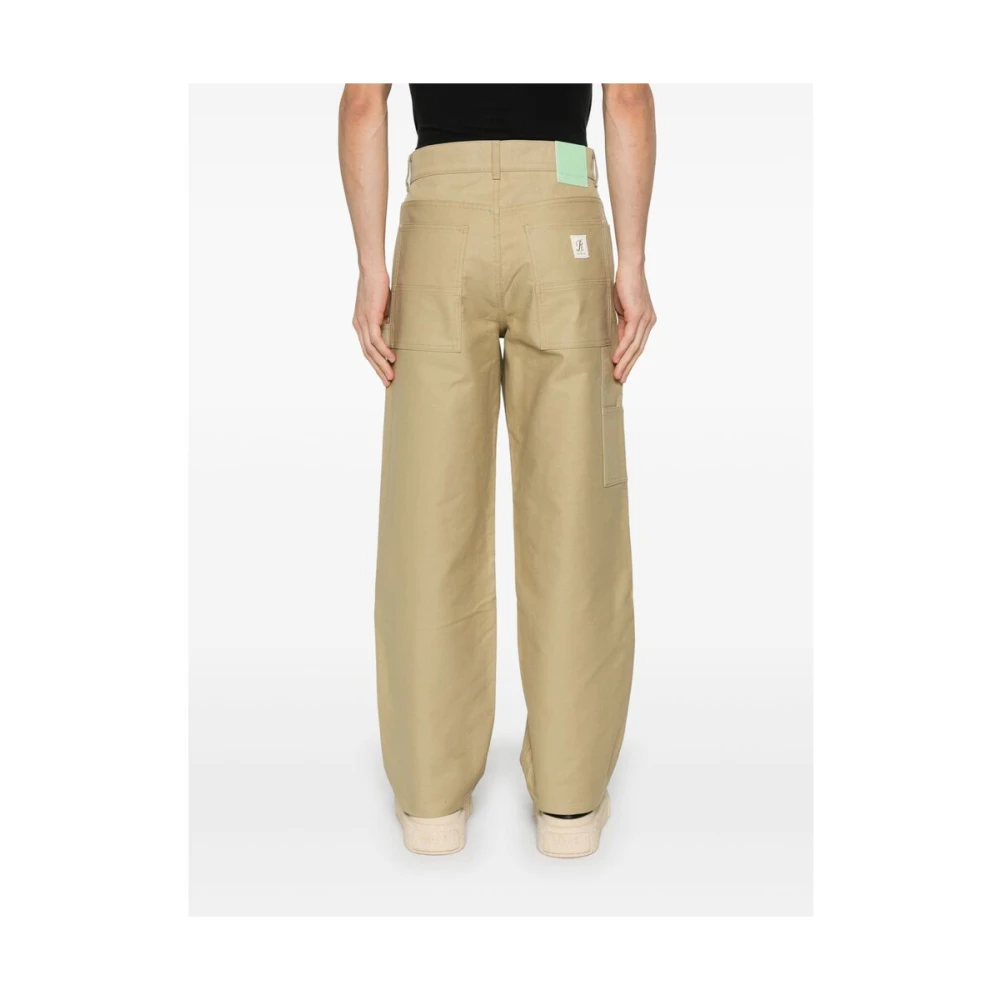 Agolde Olijfgroene jeans met zakken Green Heren
