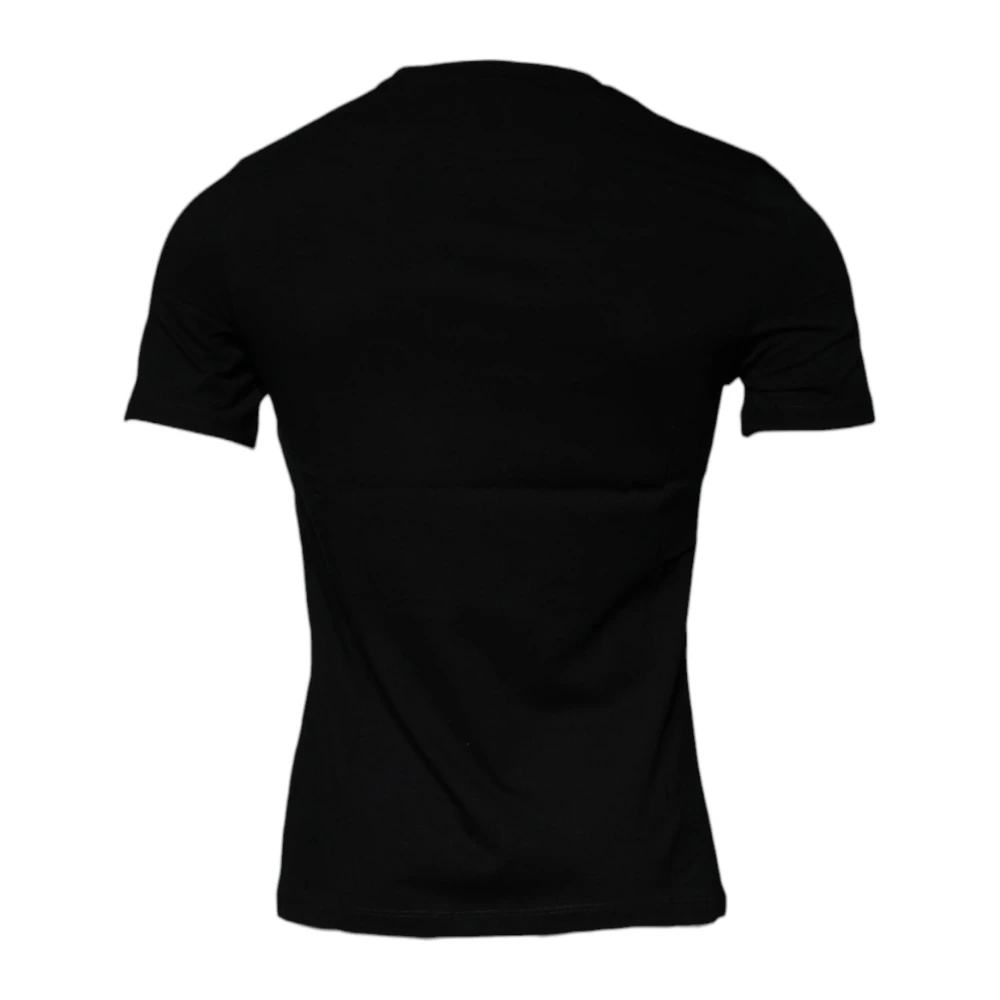 Versace Medusa Print Crew Neck T-shirt Black Heren
