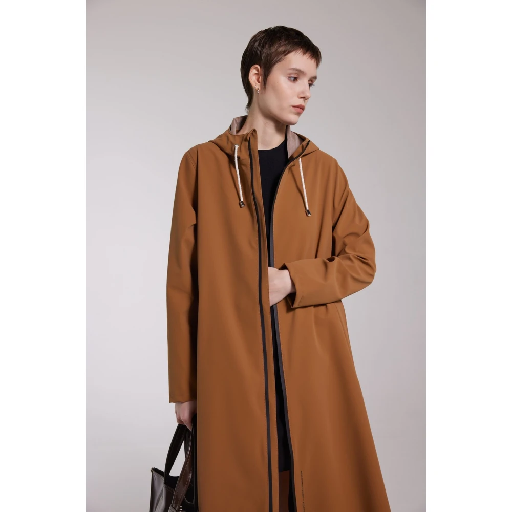 Stutterheim Lichtgewicht Matte Rits Regenjas Brown Dames
