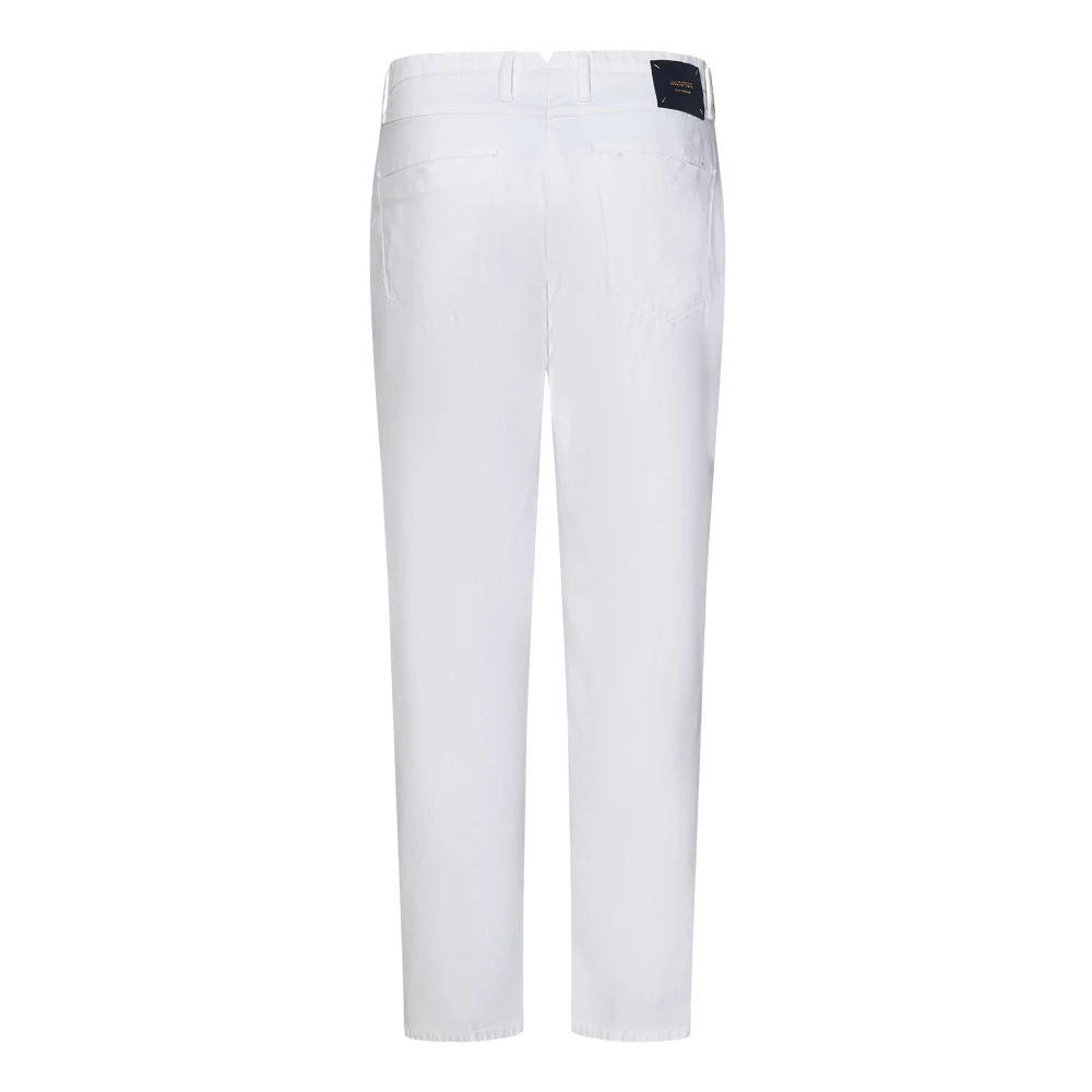 Incotex Witte Chino Broek met Plooien White Heren