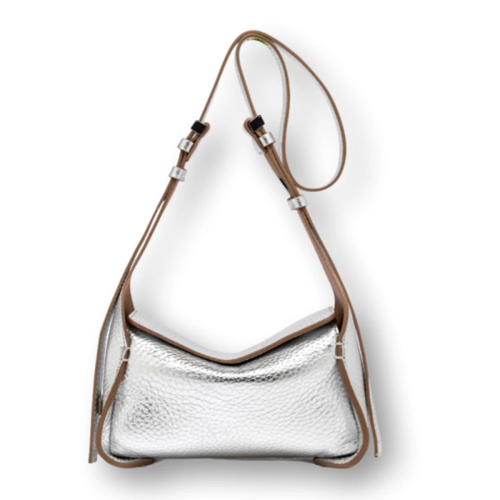 Gianni Chiarini Stijlvolle en veelzijdige leren handtas Gray Dames