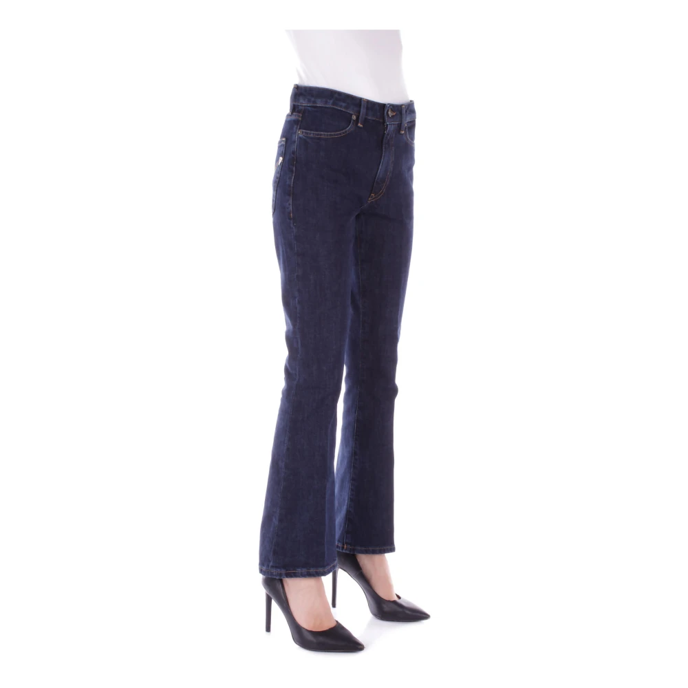 Dondup Denim Broek met Logo Achterkant Blue Dames