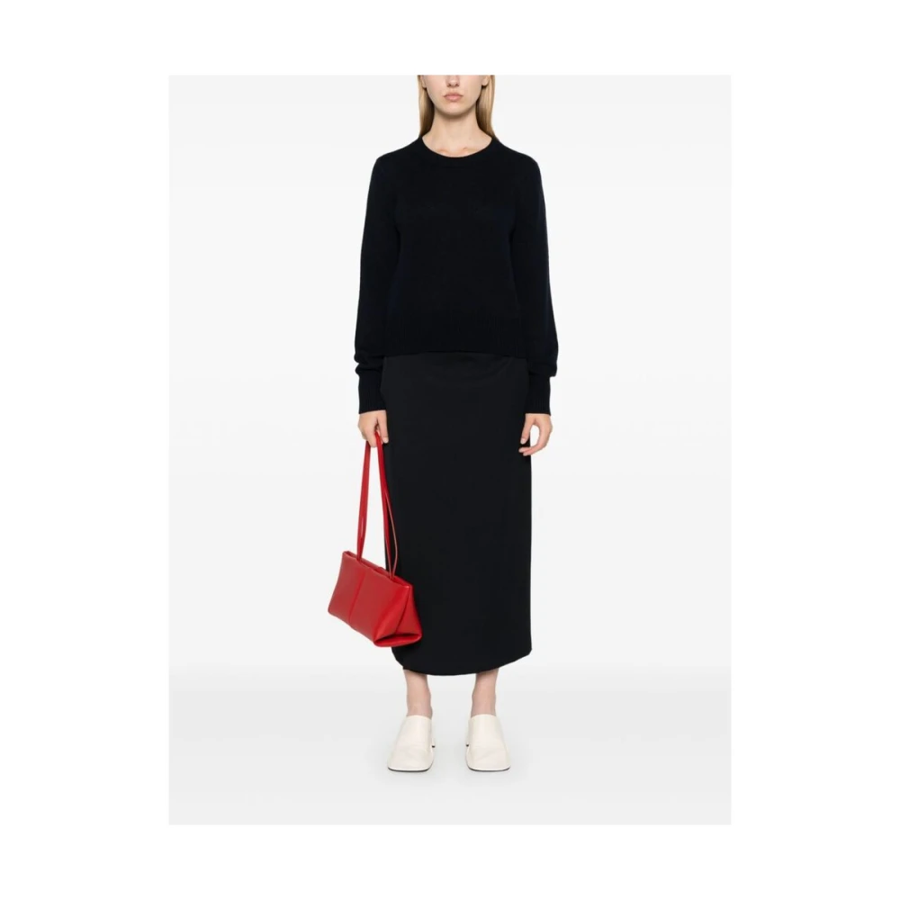 allude Navy Blauw Kasjmier Gebreide Trui Blue Dames