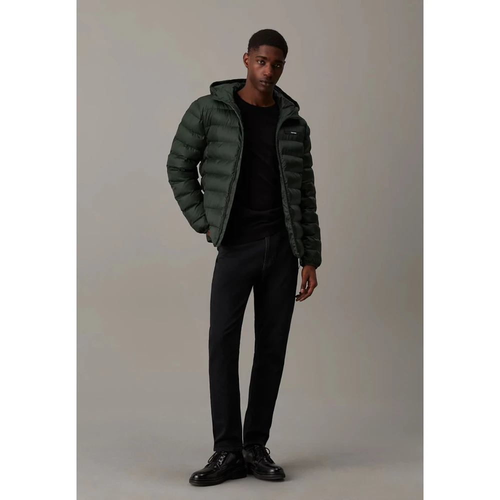 Calvin Klein Gewatteerde jas Midnight Forest Green Heren