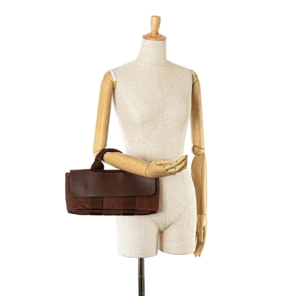 Hermès Vintage Pre-owned Canvas handbags Brown Dames