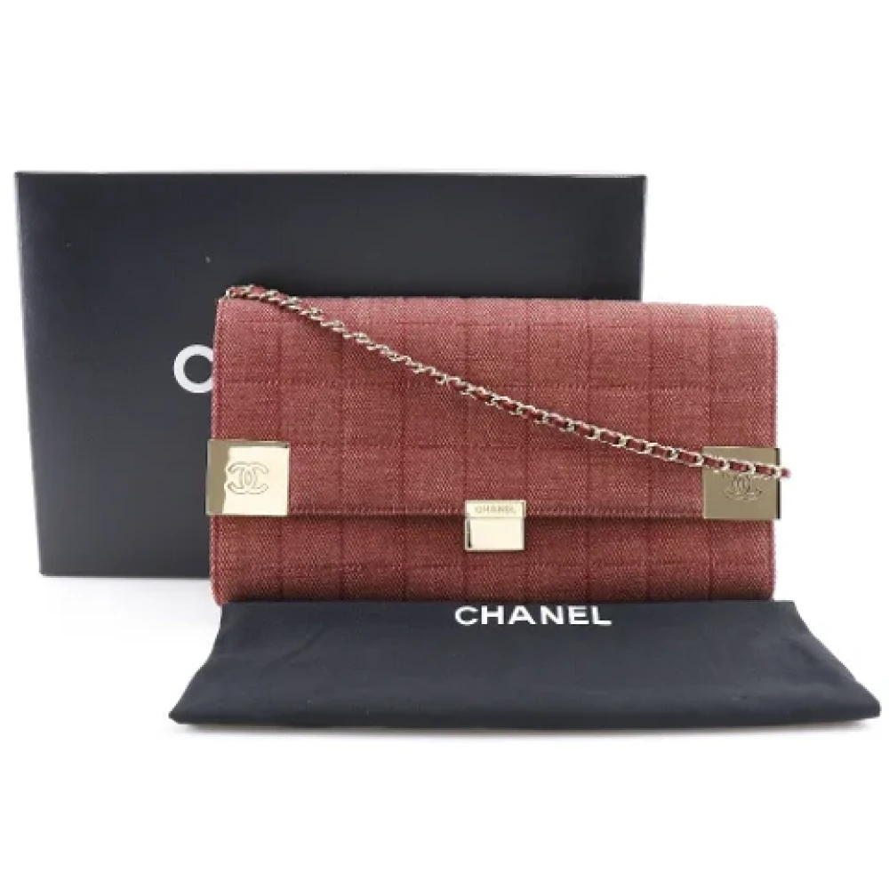 Chanel Vintage Pre-owned Canvas chanel-bags Red Dames